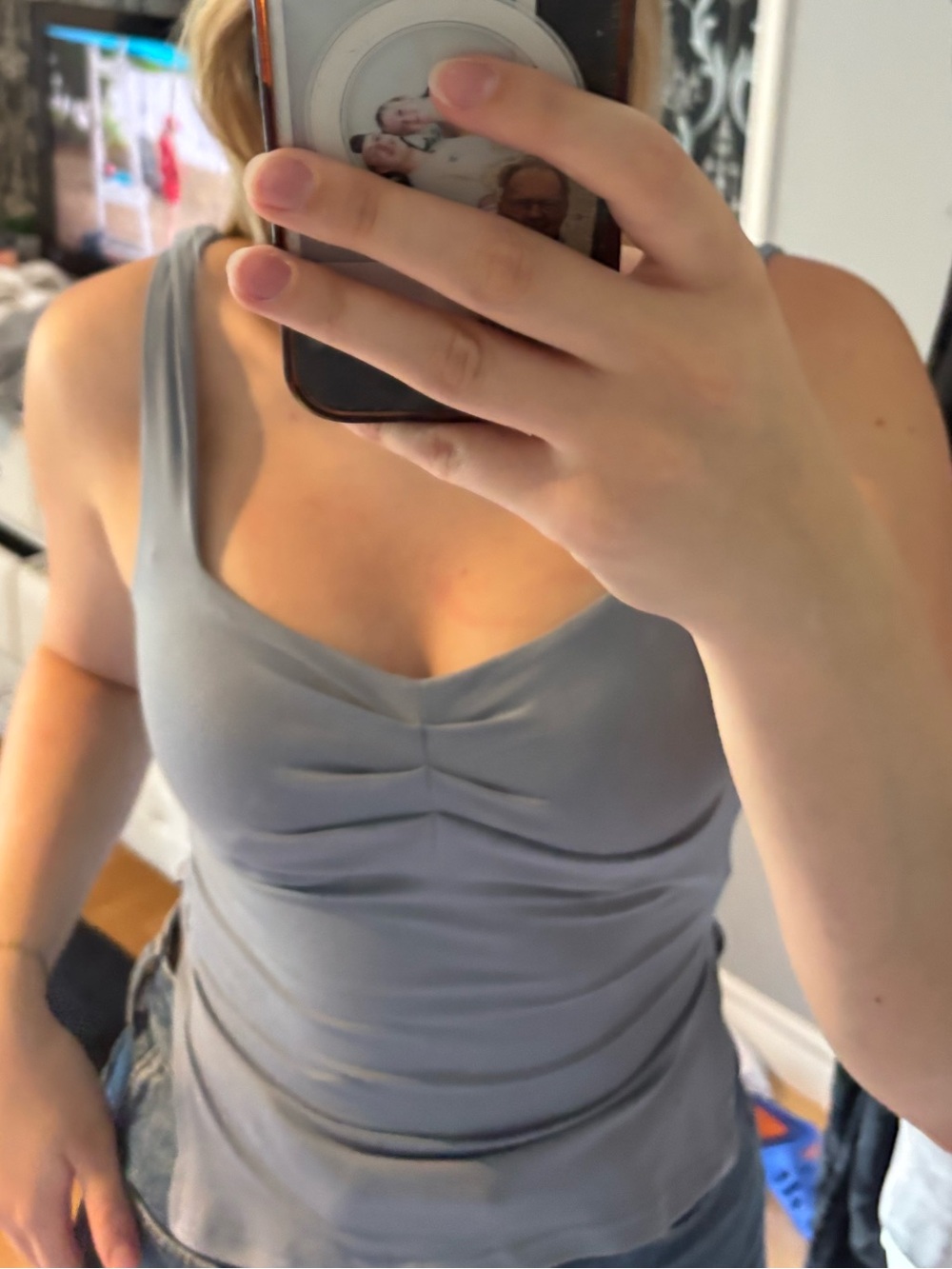 Gray Ruched Tanktop - Women